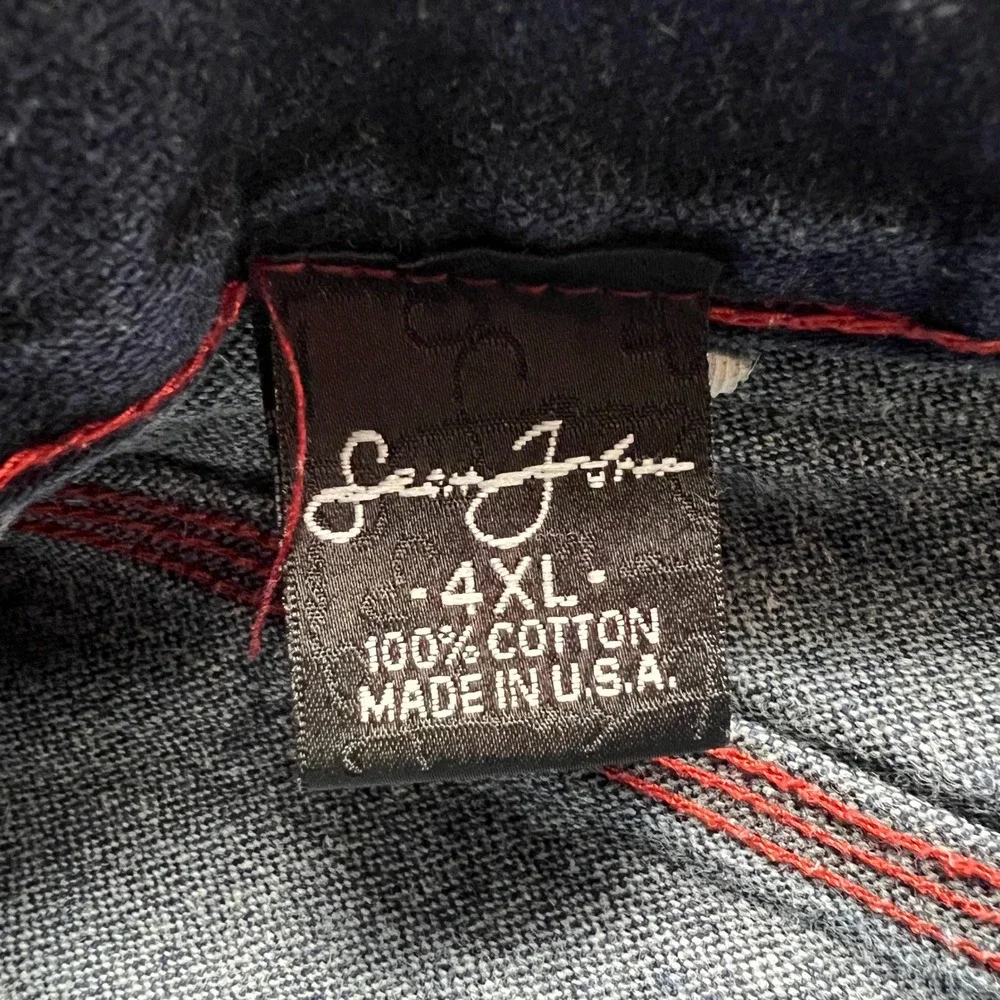 RARE Sean John Mens Jorts Vintage Baggy Long Skater Denim Shorts Y2K 90s 4XL